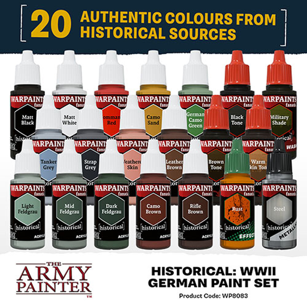 The Army Painter - Warpaints Fanatic Historical - WWII German 20x Paint Set