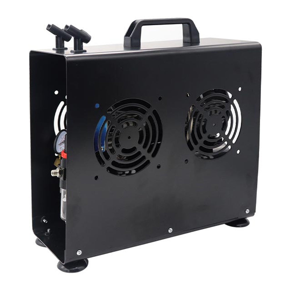 Royal Max TC-90TS Twin Cylinder Airbrush Compressor w/3.5L Tank & Cover