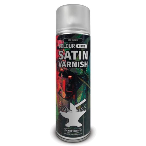 Colour Forge Satin Varnish Spray Primer Paint 500ml