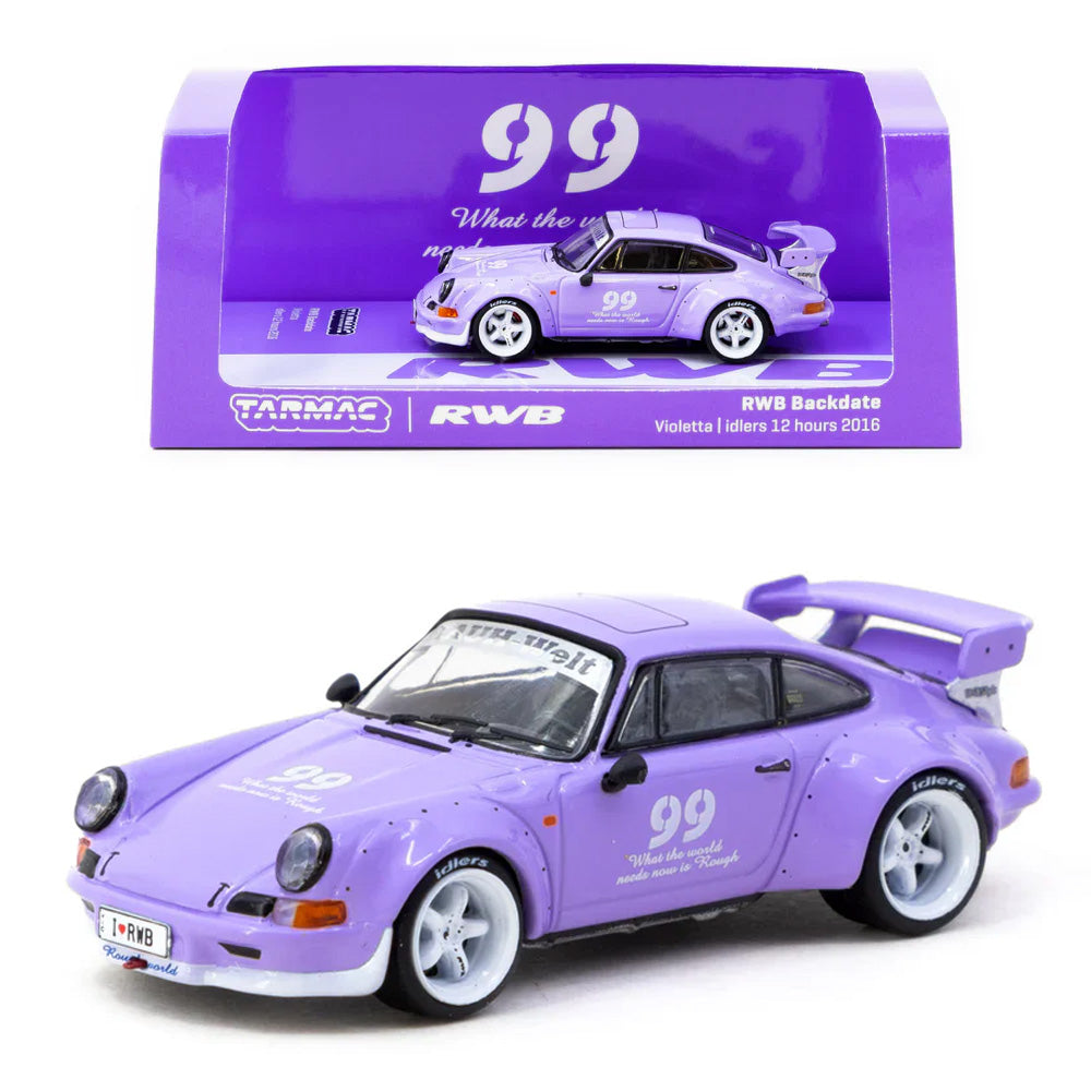 Tarmac RWB Backdate Violetta Idlers 12hr 2016 1:64 Diecast Car