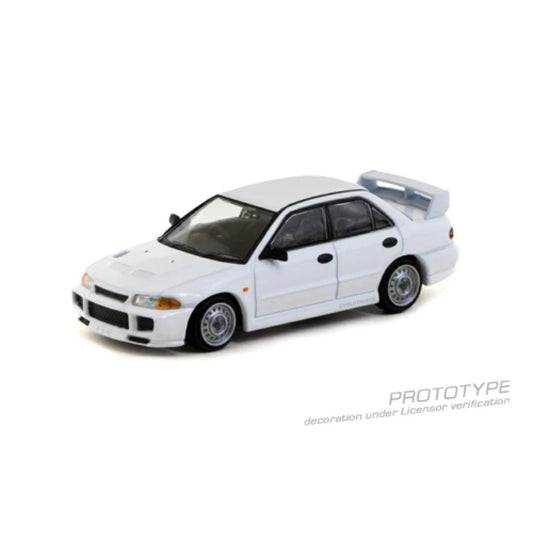 Tarmac Works 1:64 Mitsubishi Lancer RS Evolution III - White TCT64G050RS
