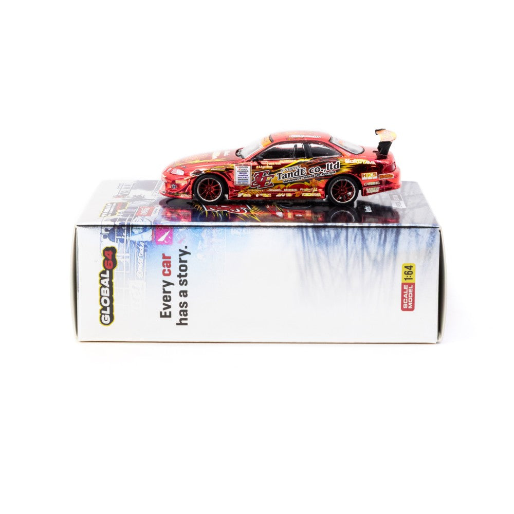Tarmac Works 1:64 Vertex Ridge TE3006 Soarer Chrome Red Special Edition
