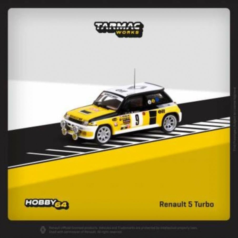 Tarmac Works Renault 5 Turbo Monte Carlo Rally Winner No.9 1:64 Diecast Model
