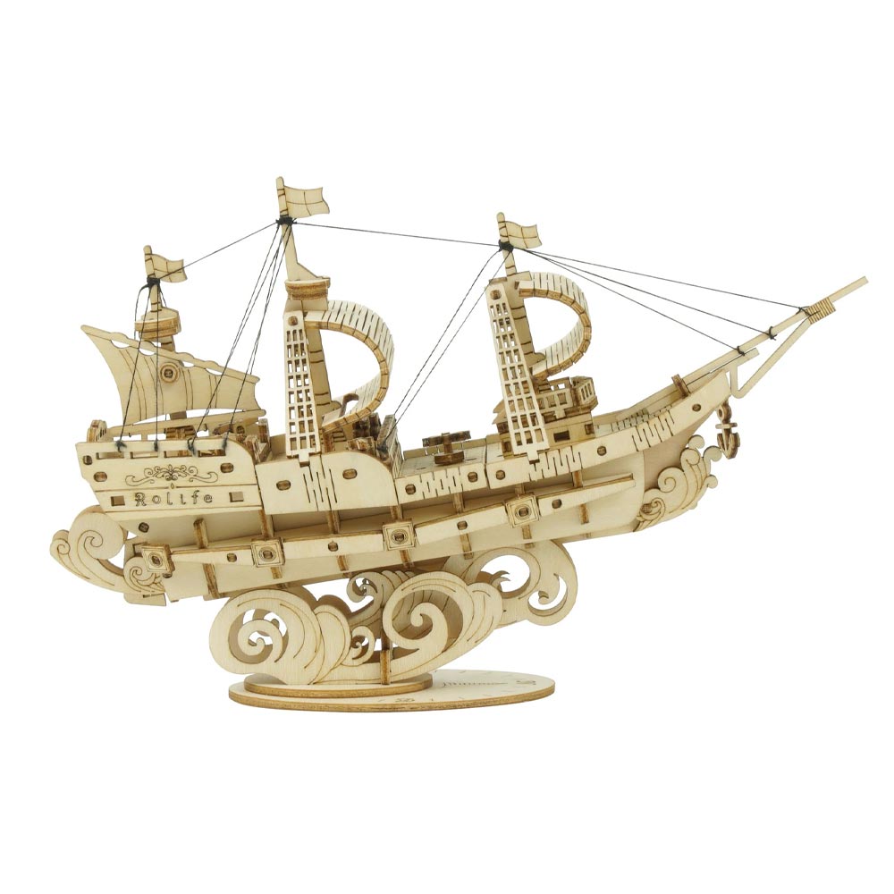 ROBOTIME Rolife Sailing Ship Boat Wooden Model Kit TG305