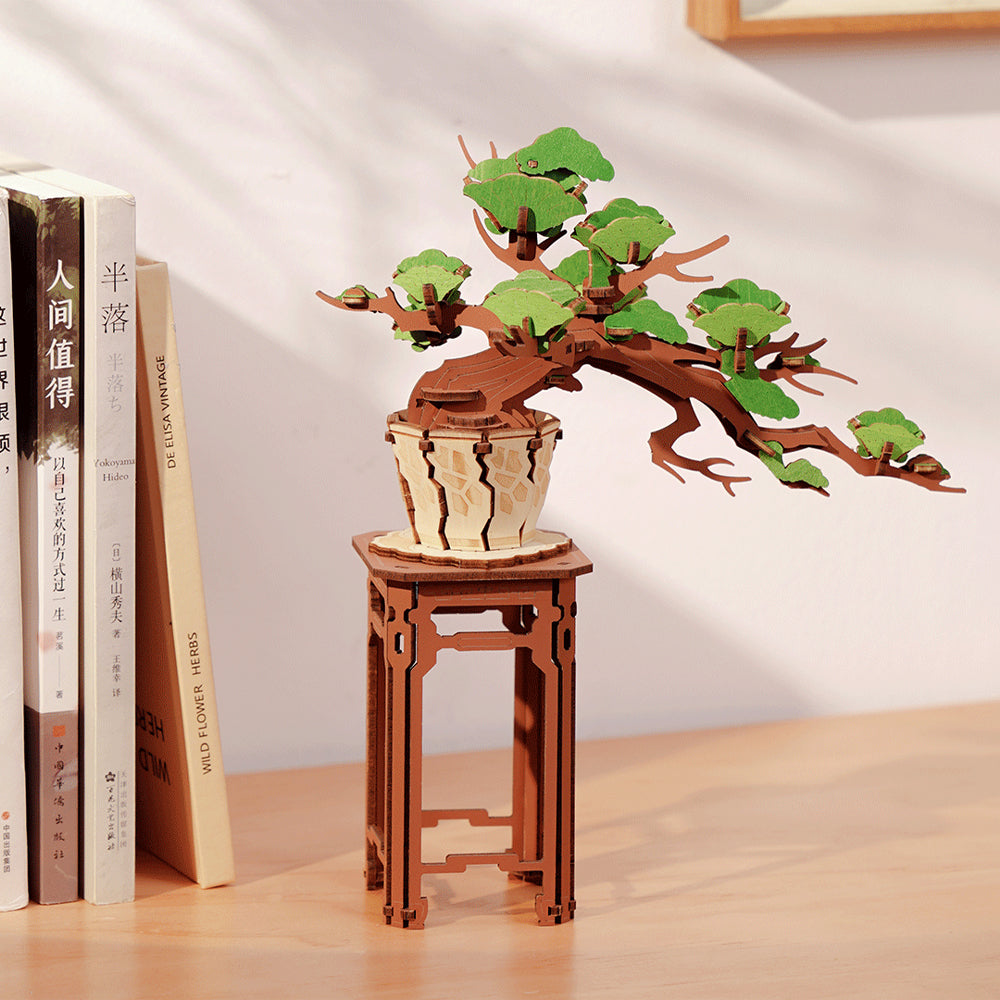 Rolife Evergreen Pine Bonsai 3D Wooden Puzzle DIY Kit TG510