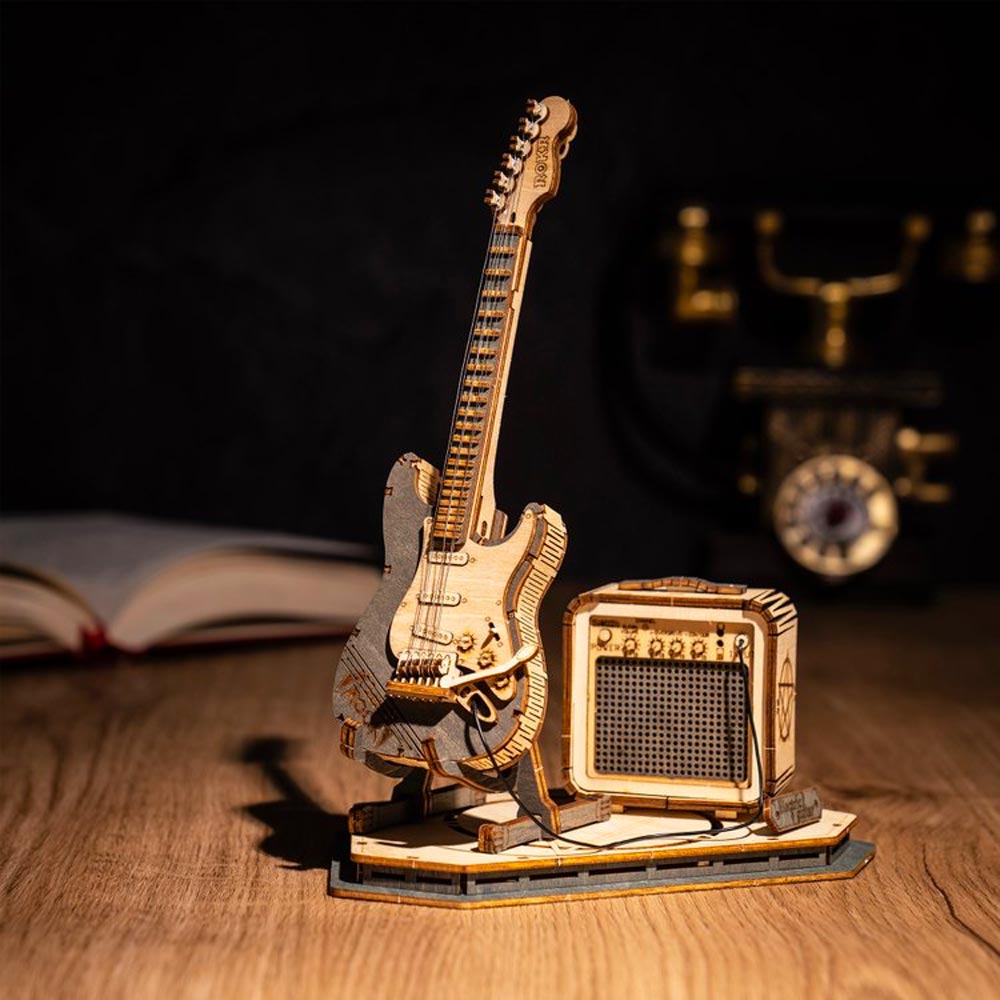ROBOTIME ROKR Electric Guitar 3D Wooden Model Kit