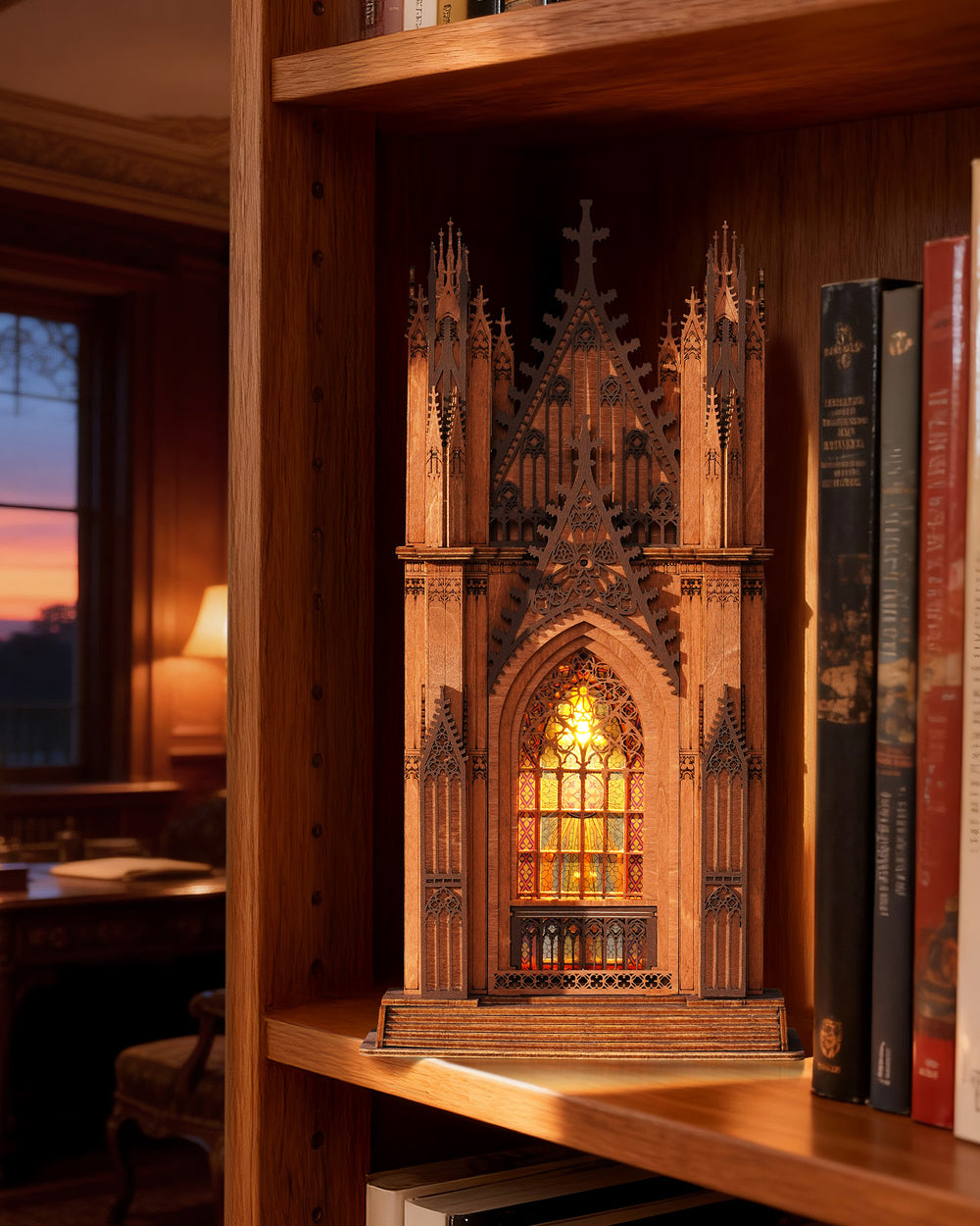 Rolife Twin-Tower Cathedral 3D Wooden Puzzle Model Kit TGA01