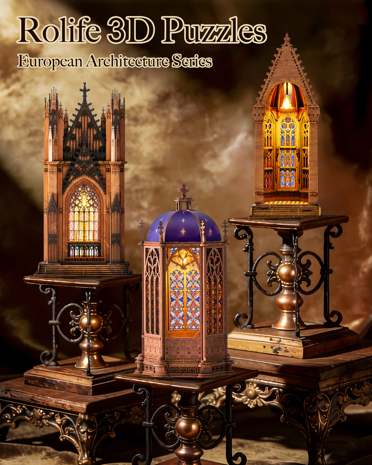 Rolife Starry Dome Cathedral 3D Wooden Puzzle Model Kit TGA02