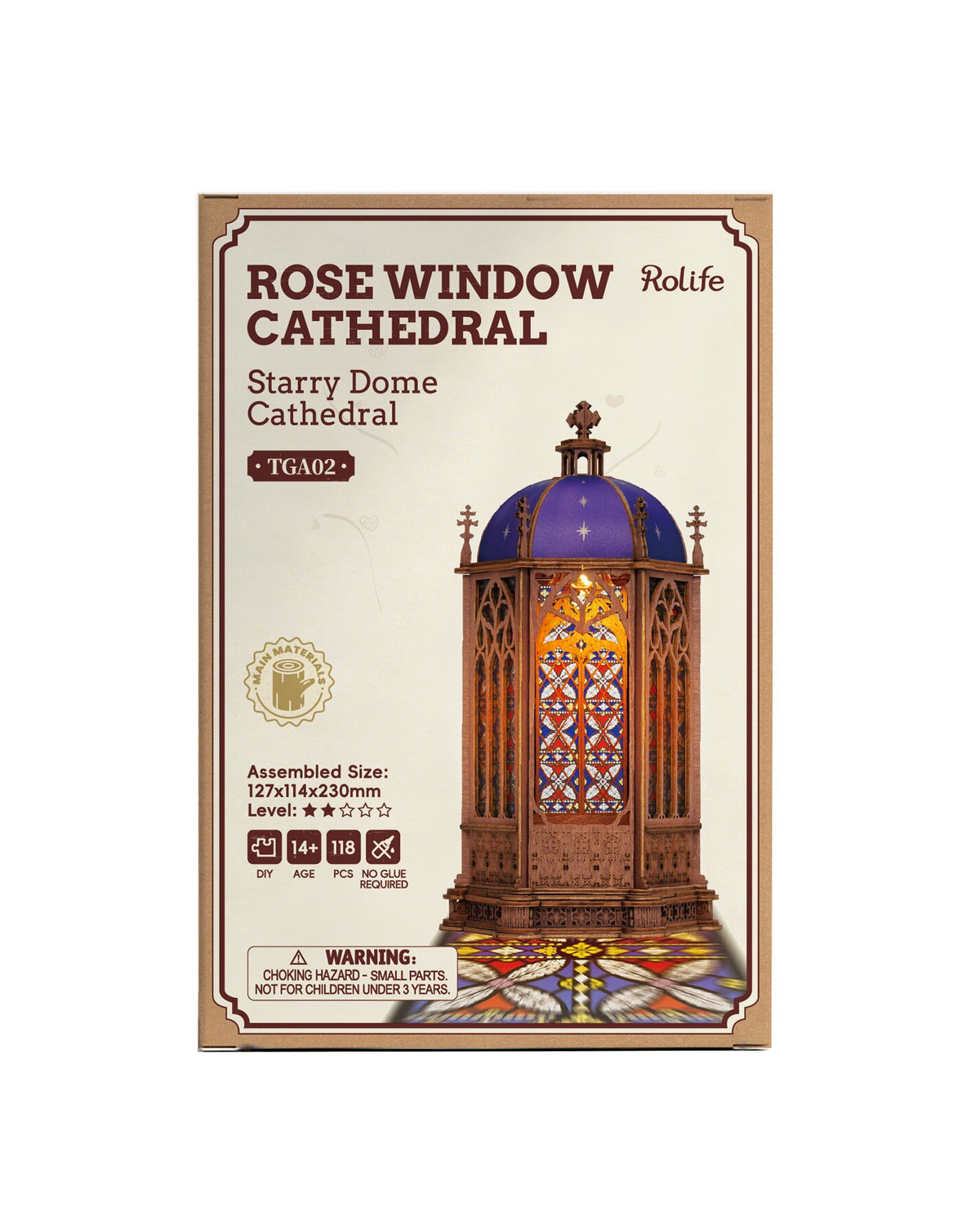 Rolife Starry Dome Cathedral 3D Wooden Puzzle Model Kit TGA02