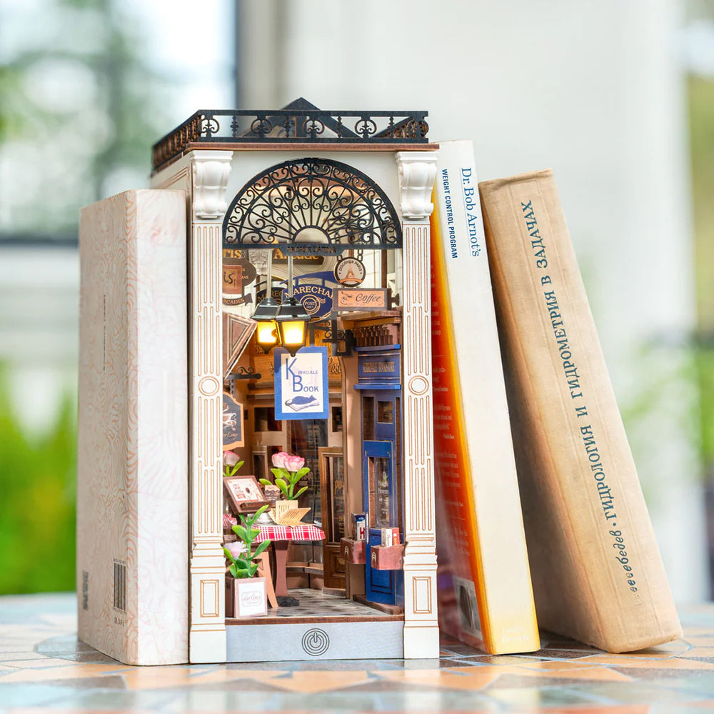 ROBOTIME Rolife Arcade Dating Book Nook DIY Miniature Dollhouse Craft Kit TGB10