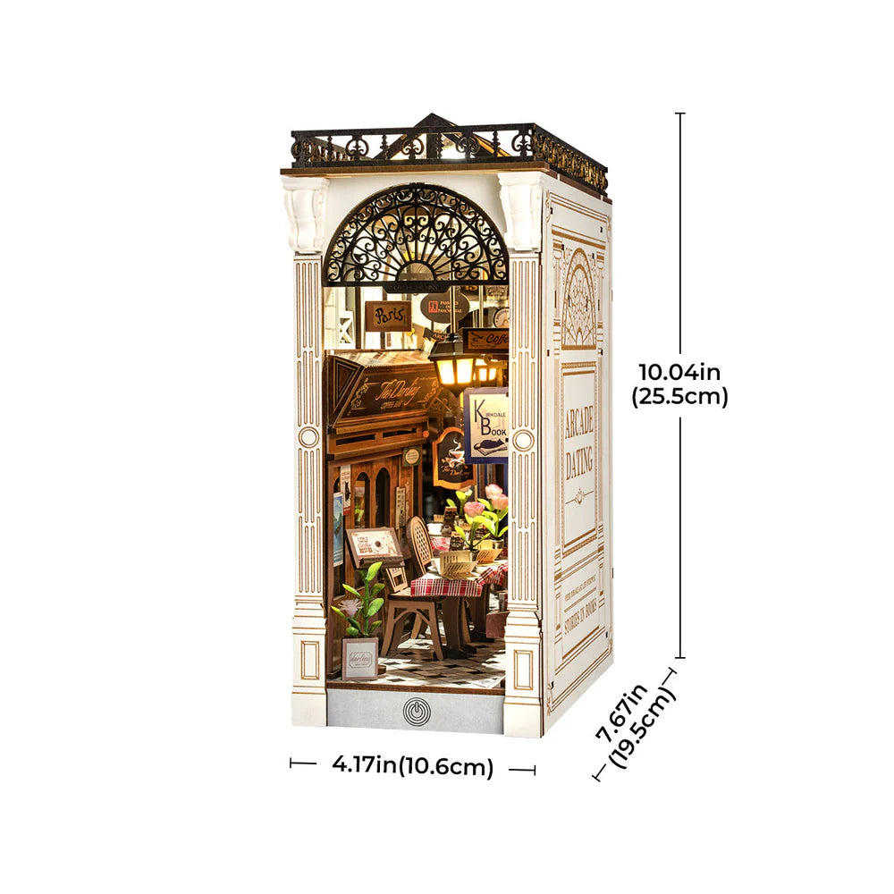 ROBOTIME Rolife Arcade Dating Book Nook DIY Miniature Dollhouse Craft Kit TGB10