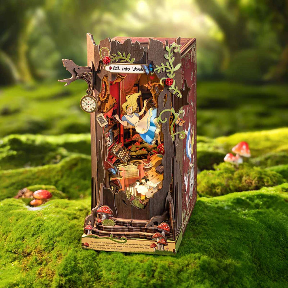 ROBOTIME Rolife Fall into Wonder Book Nook DIY Miniature Craft Kit TGB12