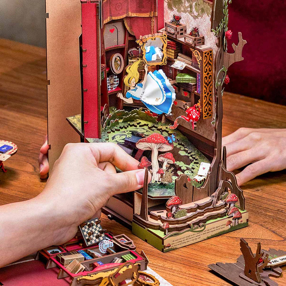 ROBOTIME Rolife Fall into Wonder Book Nook DIY Miniature Craft Kit TGB12