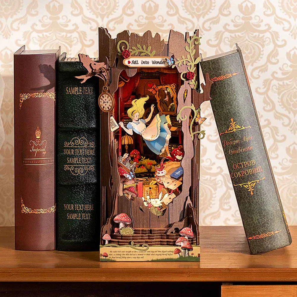 ROBOTIME Rolife Fall into Wonder Book Nook DIY Miniature Craft Kit TGB12