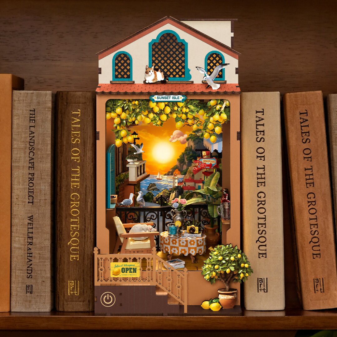 Rolife Sunset Isle DIY Book Nook DIY Miniature Dollhouse TGB18
