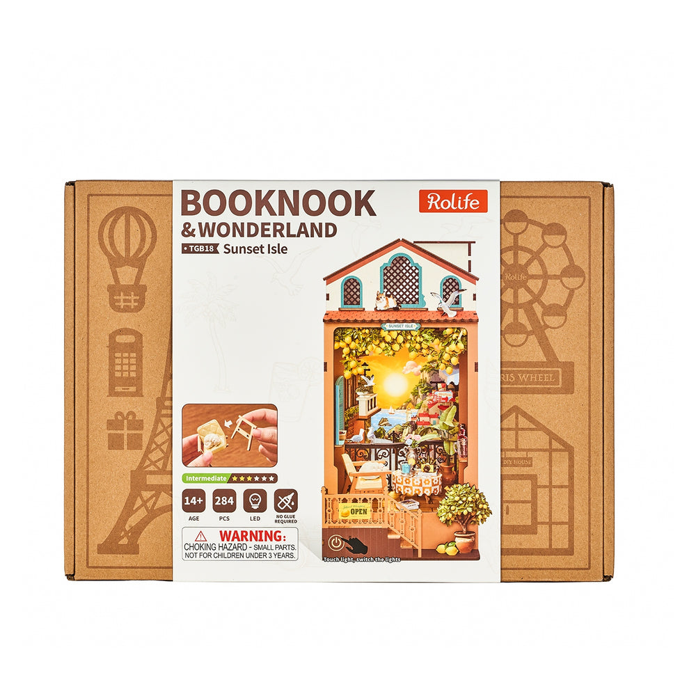 Rolife Sunset Isle DIY Book Nook DIY Miniature Dollhouse TGB18