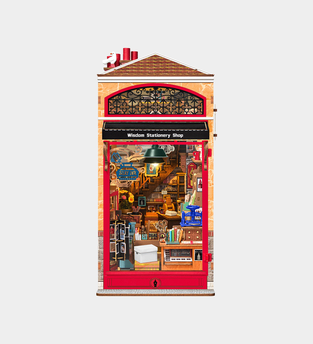Rolife Wisdom Stationery Shop DIY Book Nook Model Kit TGB19