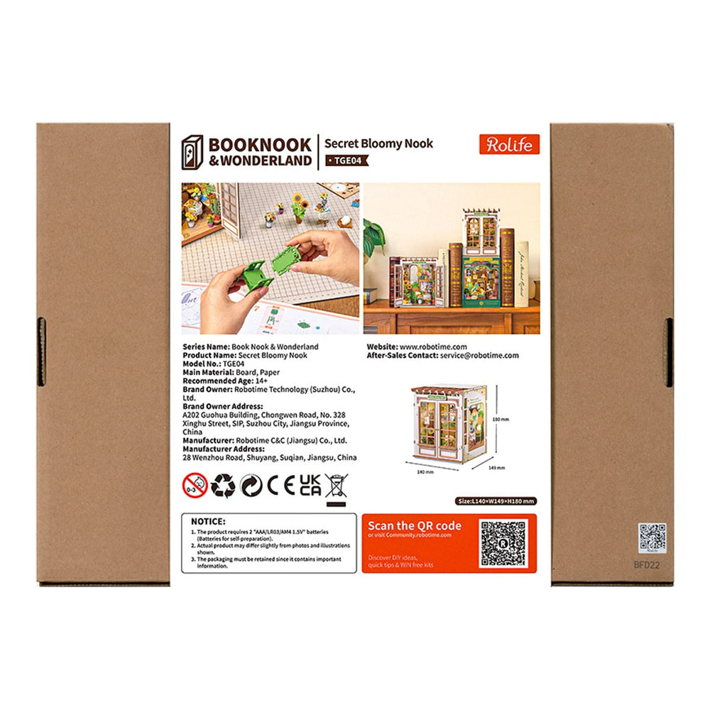 Rolife Secret Bloomy Nook DIY Book Nook Model Kit TGE04