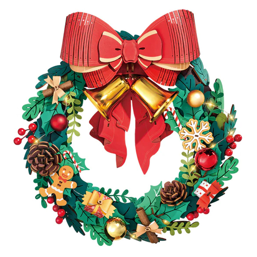 Rolife Christmas Wreath 3D DIY Wooden Puzzle Model Kit TGL04