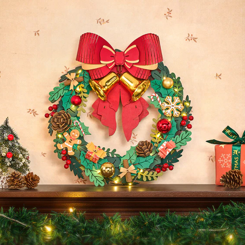 Rolife Christmas Wreath 3D DIY Wooden Puzzle Model Kit TGL04