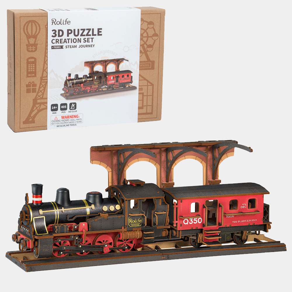 Rolife Steam Journey DIY Wooden Model Kit 3D Puzzle TGS01
