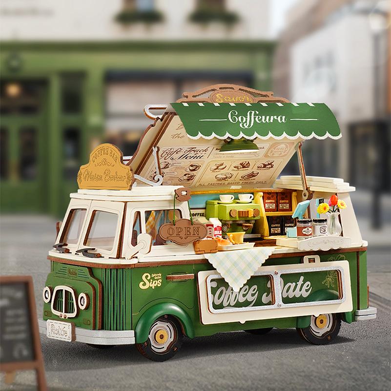Rolife Leo's Coffee Truck Wooden Model Kit TGS07