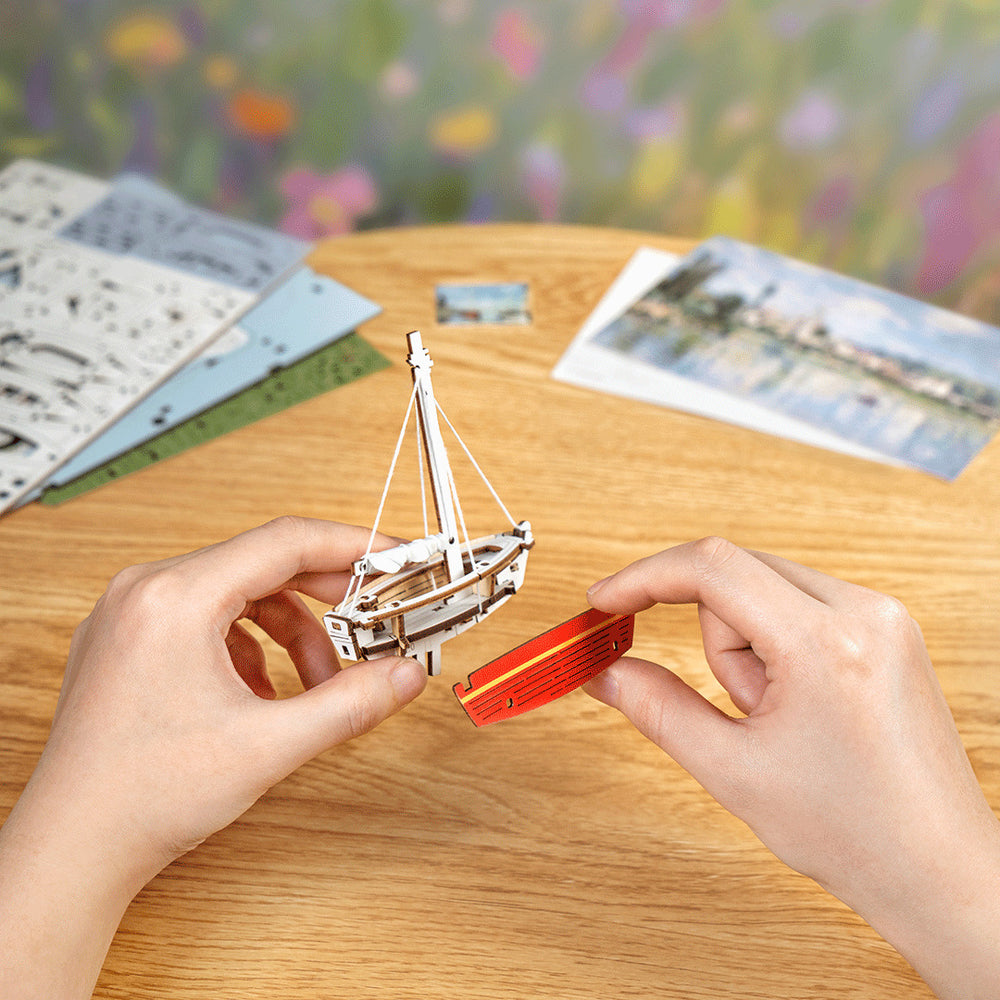 Rowood Red Boats 3D Wooden Puzzle Model Kit TH004