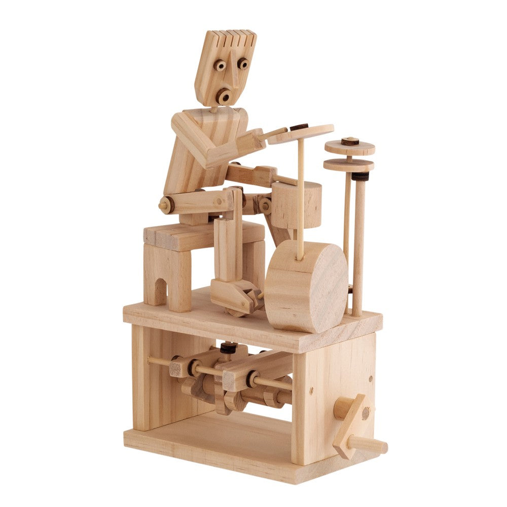 Timberkits Drummer Wooden Mechanical Model Kit