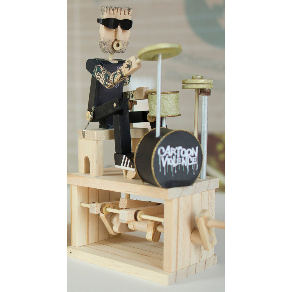 Timberkits Drummer Wooden Mechanical Model Kit
