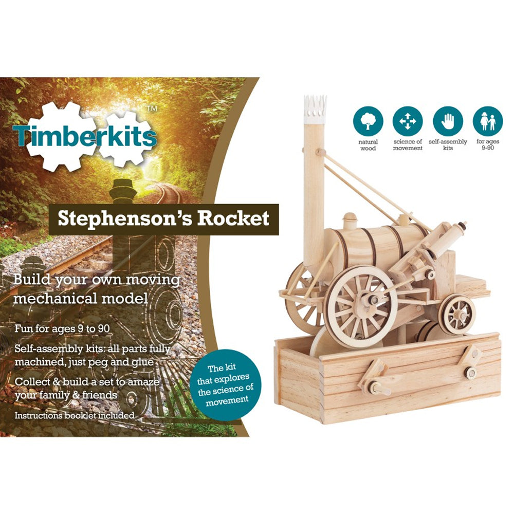 Timberkits Stephenson's Rocket Wooden Mechanical Model Kit