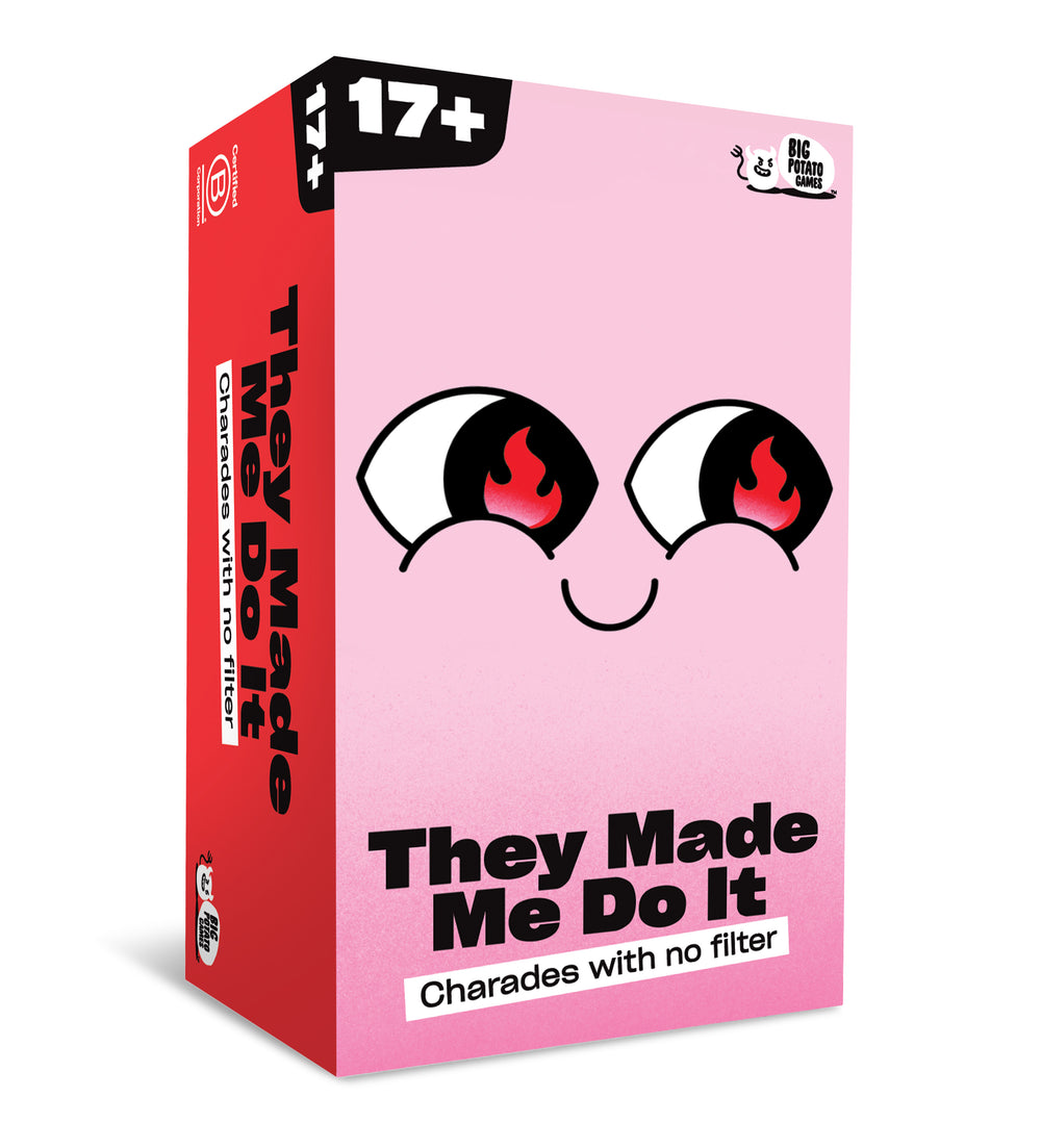 They Made Me Do It Party Game 4-10 Players Age 17+ Big Potato Games