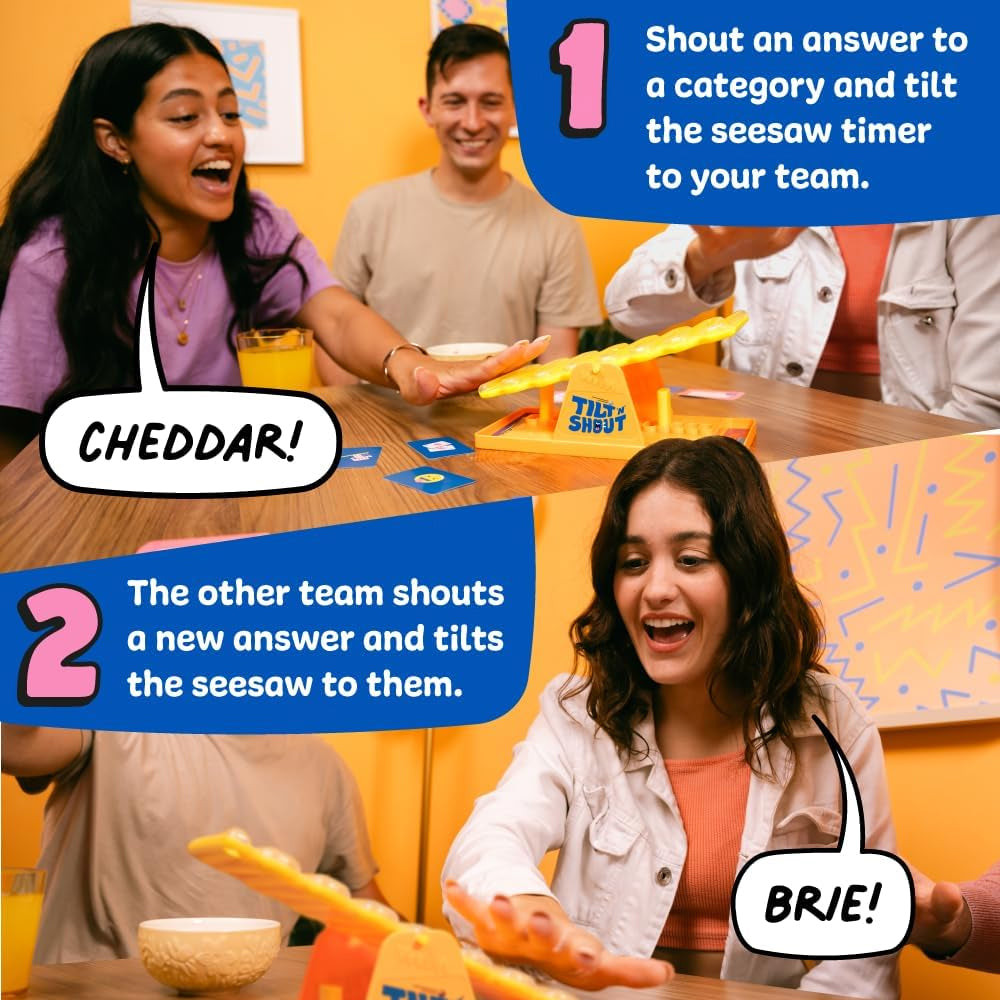 Tilt 'n' Shout Board Game Age 10+ 2+ Players Big Potato Games