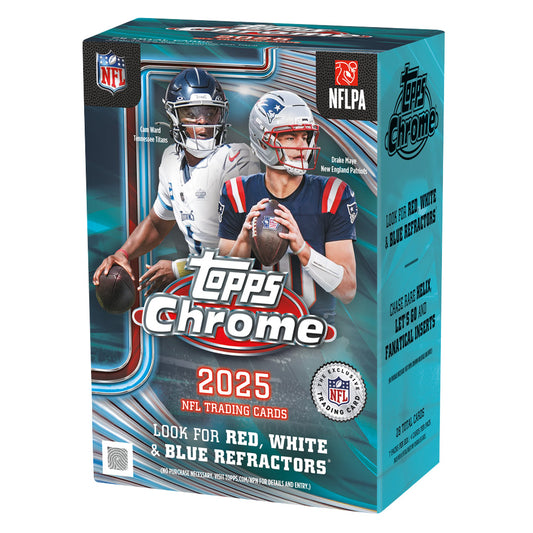 Topps Chrome NFL 2025 Trading Cards Value Box