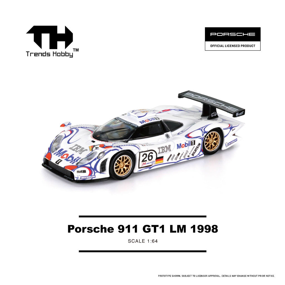 Trends Hobby Porsche 911 GT1 LM 1998 1:64 Diecast Car 241085