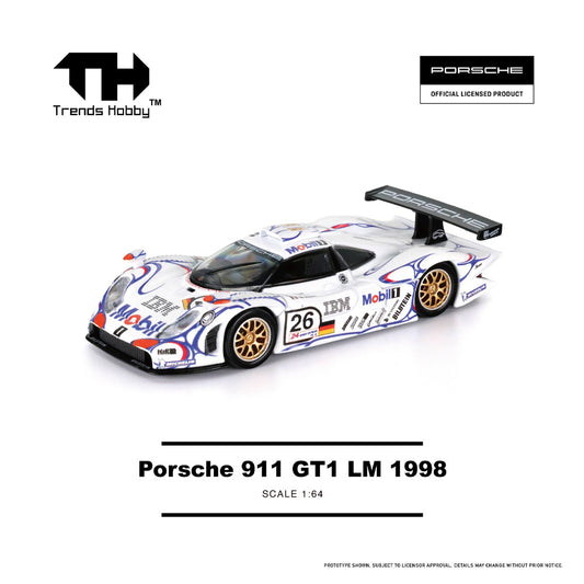 Trends Hobby Porsche 911 GT1 LM 1998 1:64 Diecast Car 241085