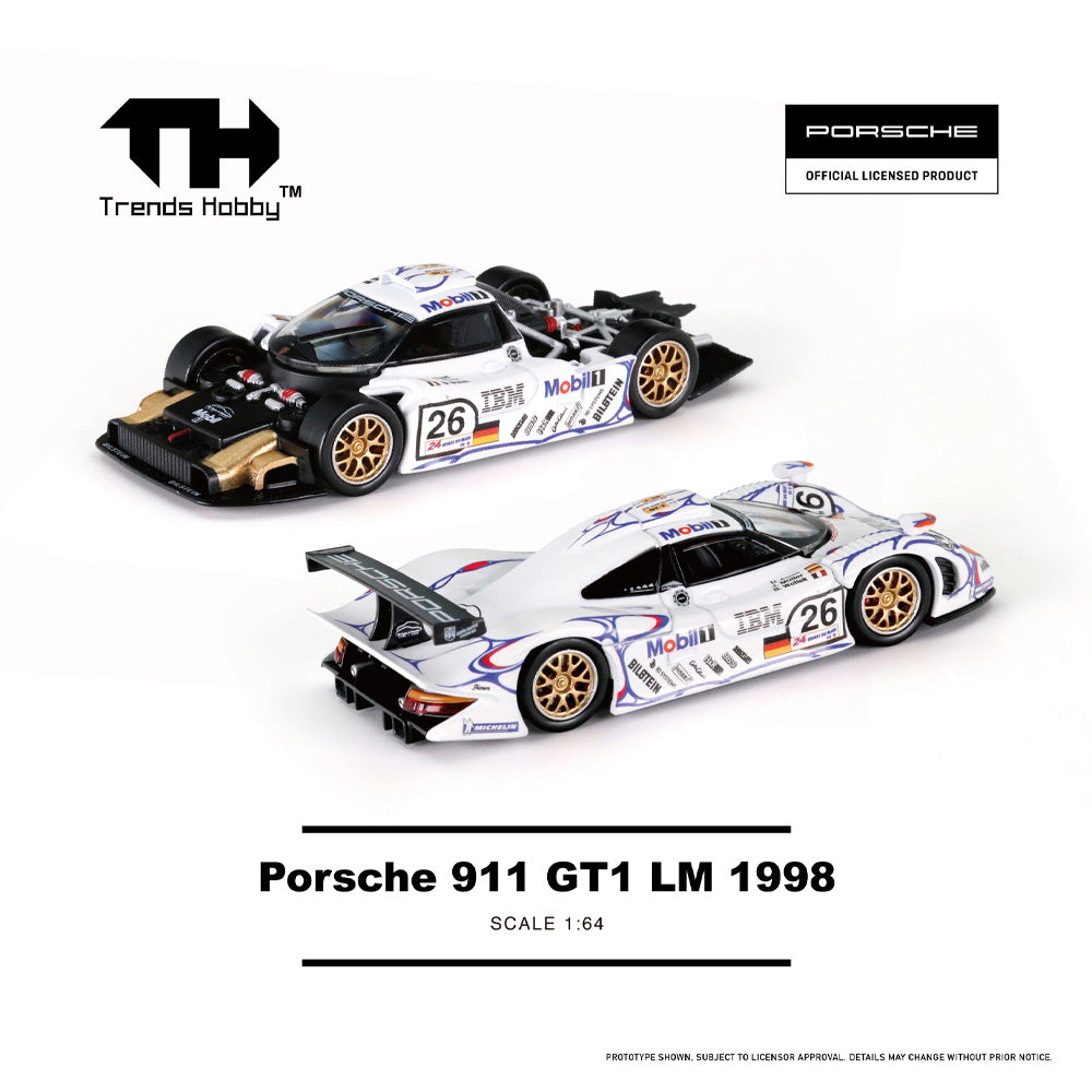 Trends Hobby Porsche 911 GT1 LM 1998 1:64 Diecast Car 241085