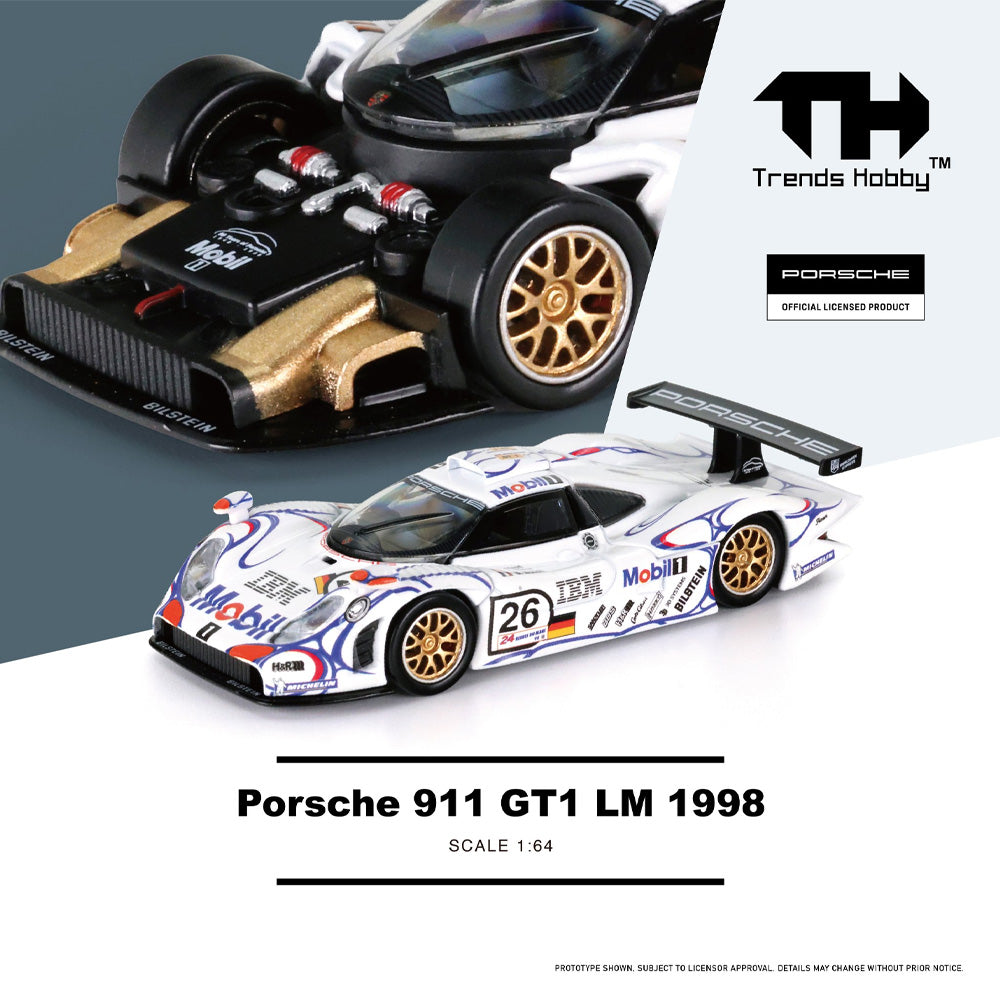 Trends Hobby Porsche 911 GT1 LM 1998 1:64 Diecast Car 241085