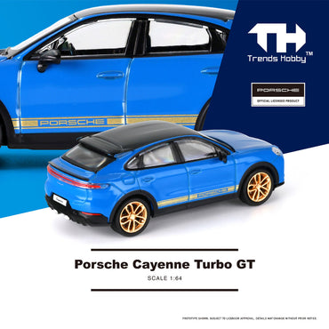 Trends Hobby Porsche Cayenne Turbo GT 1:64 Diecast Car 241090 Blue