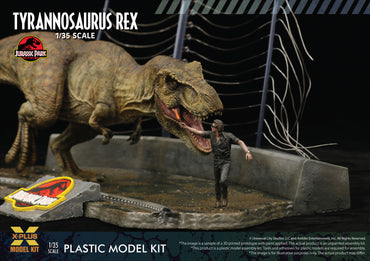 X-Plus Jurassic Park Tyrannosaurus Rex & Dr Malcolm Figure 1:35