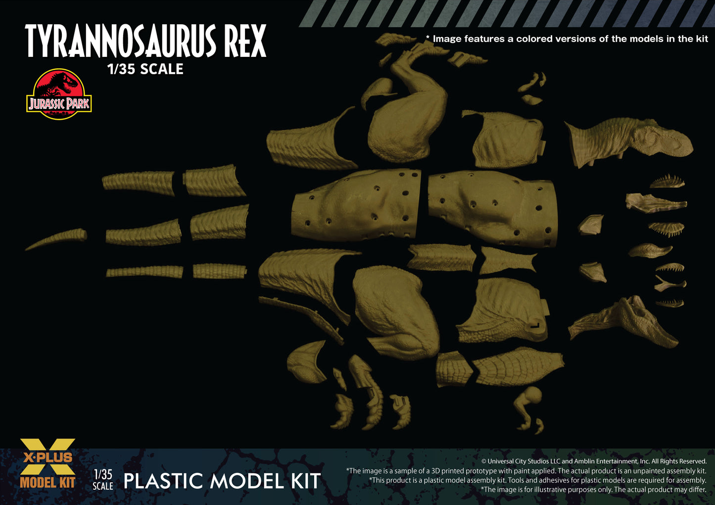 X-Plus Jurassic Park Tyrannosaurus Rex & Dr Malcolm Figure 1:35