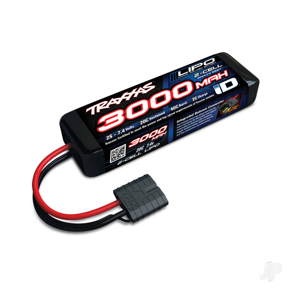 Traxxas 2827X LiPo 2S 3000mAh 7.4V iD Power Cell Battery RC Car Battery
