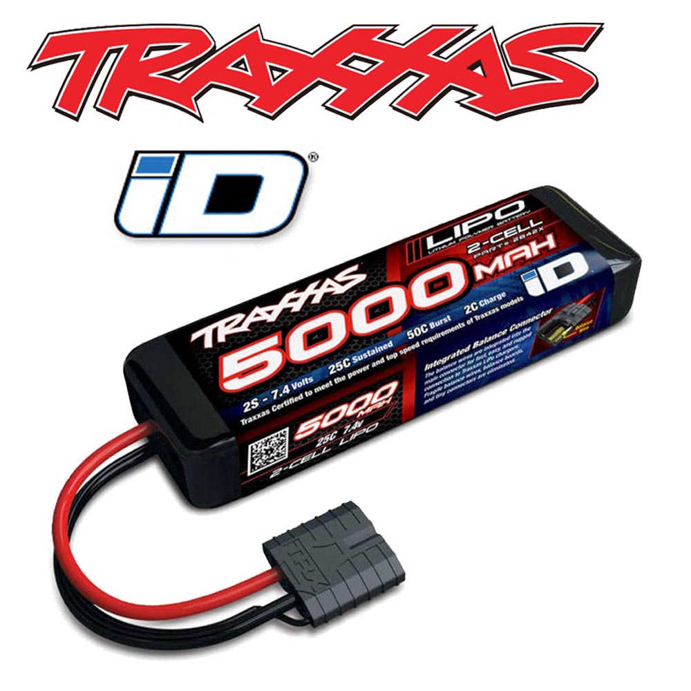 Traxxas 5000mAh 7.4v 2S 25C LiPo iD Power Cell RC Car Battery 2842X