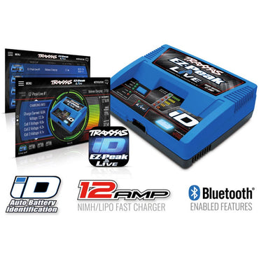 Traxxas EZ-Peak Live 100W 12A NiMH/LiPo iD Bluetooth RC Car Battery Charger 2971