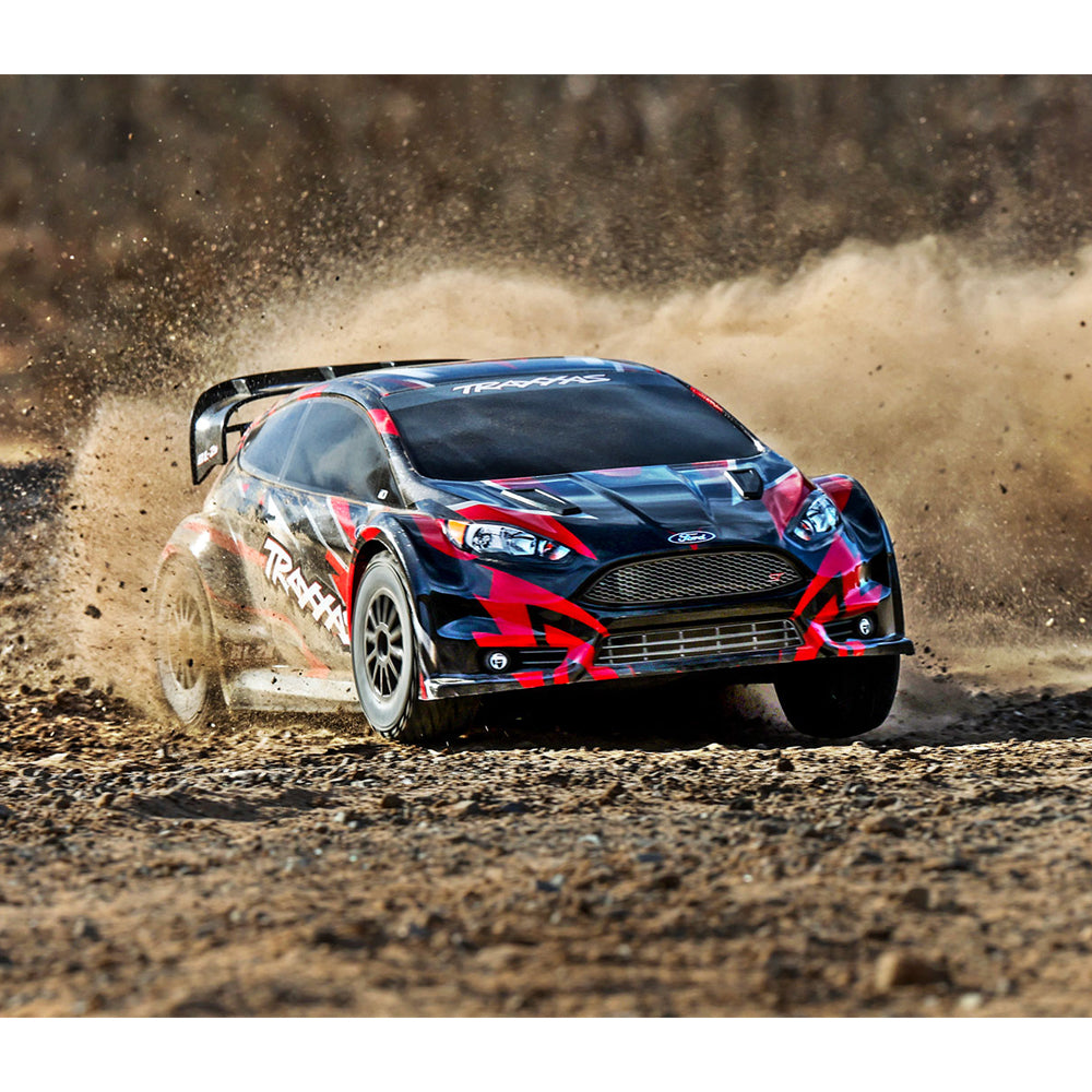 Traxxas Ford Fiesta ST Rally AWD BL-2S Brushless 1:10 RTR RC Rally Car - Red