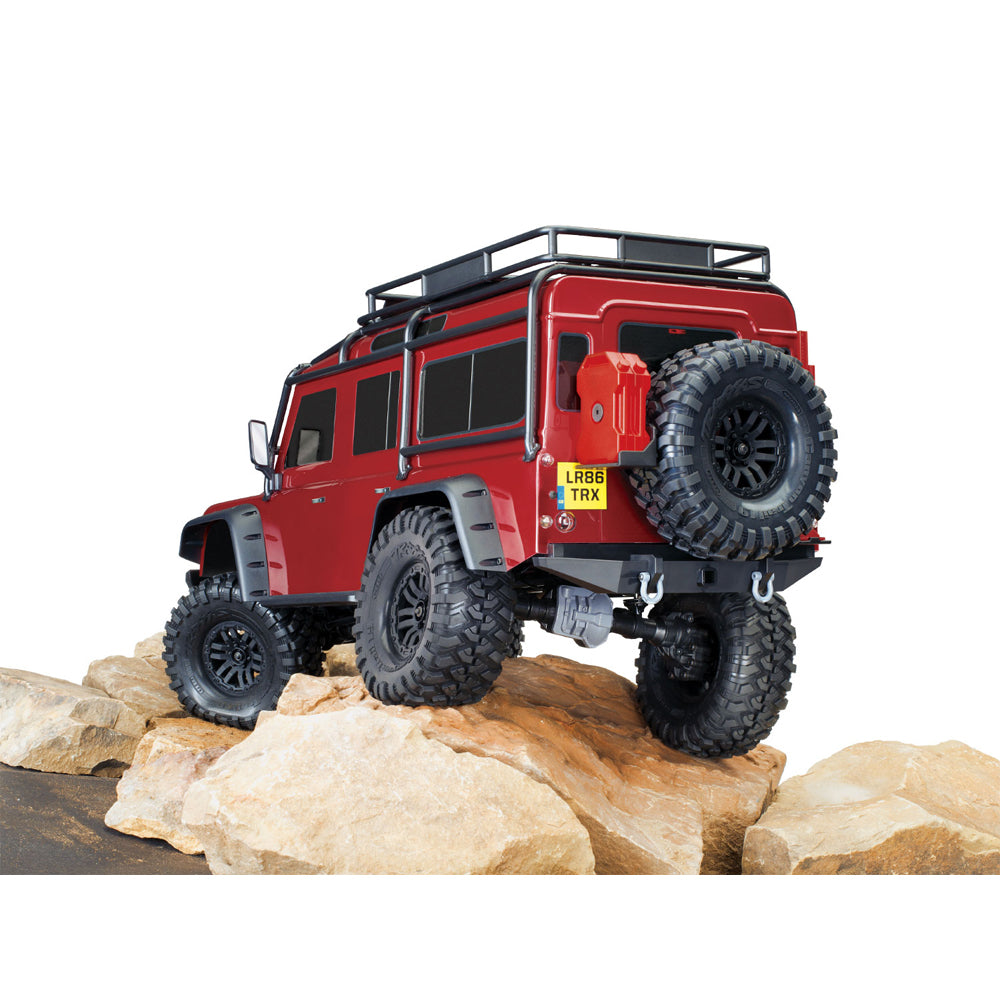 Traxxas TRX-4 Land Rover Defender 4X4 RTR Clipless 1:10 Trail Crawler - Red