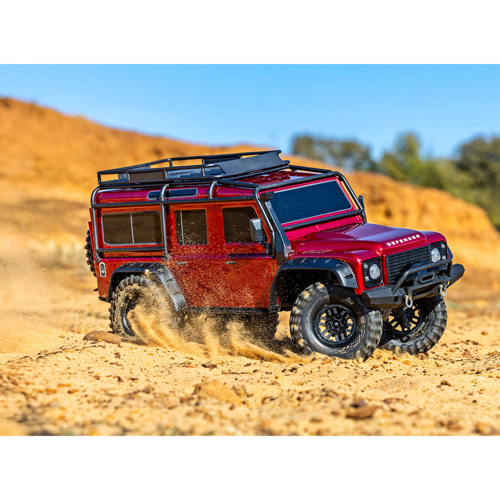 Traxxas TRX-4 Land Rover Defender 4X4 RTR Clipless 1:10 Trail Crawler - Red