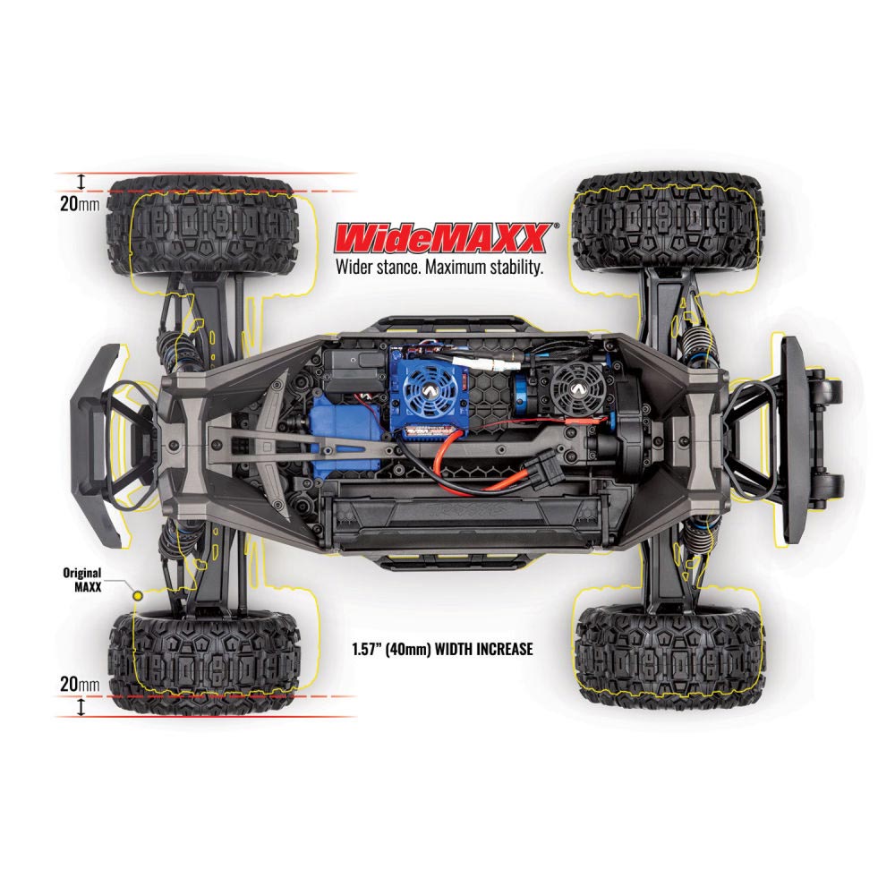 Traxxas WideMaxx 1:10 4x4 4S RTR RC Monster Truck - RED