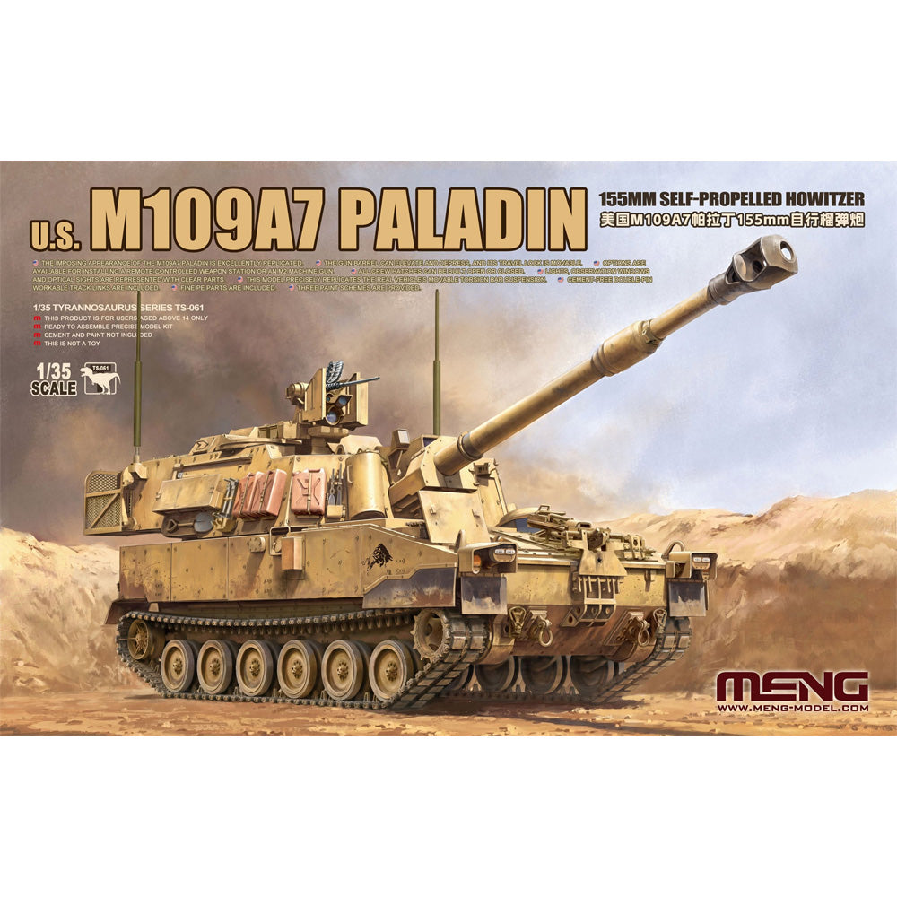 Meng TS-061 M109A7 Paladin 155mm Self-Propelled Howitzer 1:35 Model Kit