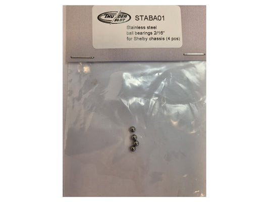 Thunderslot Stainless Steel Ball Bearings 2/16'' for Shelby Chassis (4) TABA01