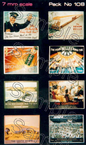 Tiny Signs O108 SR Travel Posters Large O Gauge